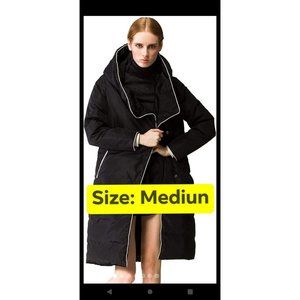 Orolay Winter Jacket Long Classic Black Jacket size Medium